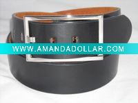 Wholesale SQUARE SHAPE BUCKLE WIDE SILVER LEATHER Belt
