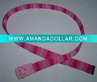 Wholesale fashion pink butterfly design buckle fabric belts