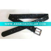 Wholesale Fashion PU belt connected by rivets with rectangle buckle