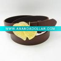 Wholesale Fashion pu leather belt with heart buckle