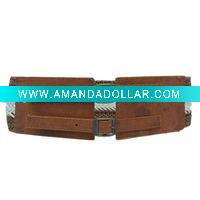 Wholesale Double Buckle Braided Elastic Belt