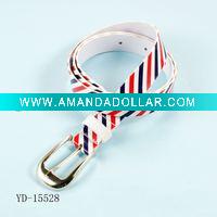 Wholesale Fashion Stripe Belt With Iron Buckle