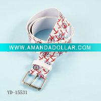Wholesale Fashion Print Charm Belt With Iron Buckle