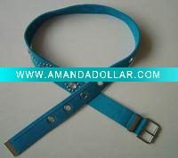 Wholesale fashion pink butterfly design buckle fabric belts