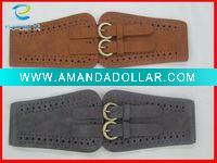 Wholesale 2011 elastic belt. double buckles elastic belt