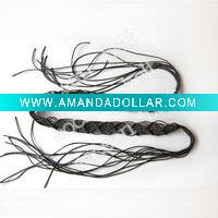 Wholesale fashion leather braid belt