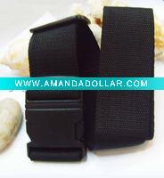 Wholesale locking combination luggage strap,black