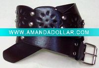 ladies' pu studded belt