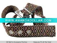 Wholesale women's jacquard fancy belt