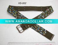 Wholesale fashion polyester webbing belt with sequins