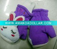 Wholesale fashion ladies cotton knitting rabbit gloves FG0122