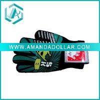 Wholesale Fashion green sports fibre and terylene glove