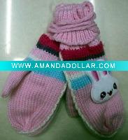Wholesale fashion ladies wool knitting gloves FG0127