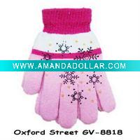 Wholesale Knitting miccrofiber strip gloves