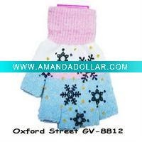 Wholesale Knitting miccrofiber strip gloves