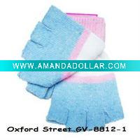 Wholesale Knitting miccrofiber strip gloves