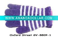 Wholesale Knitting miccrofiber strip gloves