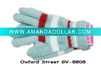 Wholesale Knitting miccrofiber strip gloves