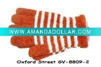 Knitting miccrofiber strip gloves