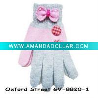Knitting strip gloves