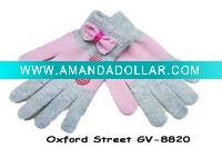 Knitting strip gloves
