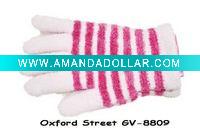 Wholesale Knitting miccrofiber strip gloves