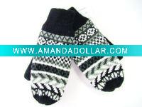 Wholesale Jacquard Knit Mittens