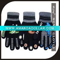 Wholesale Knit wool fashion offset print glove