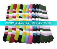 Knitted magic five toe socks