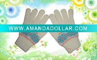 Wholesale 2011 Newest acrylic jacquard knit gloves