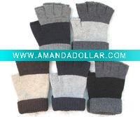 Knitted winter gloves