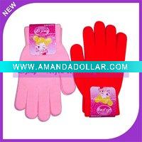 Knitted acrylic plain gloves
