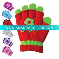 Wholesale magic gloves/magic gloves with rubber print/ Acrylic gloves/warm gloves