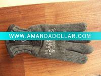 Wholesale Wool/acrylic/cashmere zipper knitted glove