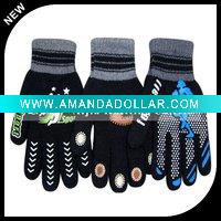 Men's magic print wool gloves