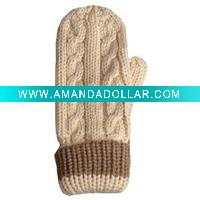 Wholesale fashion design knitted glove,weave gloves