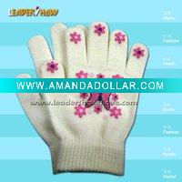 Wholesale winter acrylic knitted gloves