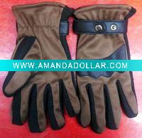 Wholesale fashion ladies leather gloves with rivets FG0105