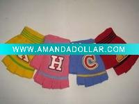 half gloves with The Alphabet pattern
