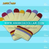 colorful knitted glove
