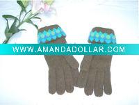 Wholesale Fashion knitting gloves with acrylic 2010
