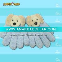 colorful knitted glove