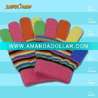 Wholesale colorful and warmful knitted gloves