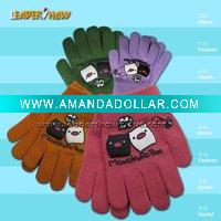 knitting acrylic gloves
