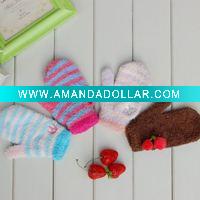 Wholesale 2011warm kids striped gloves