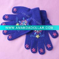 Cotton gloves with pvc dots
