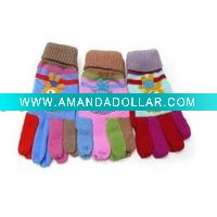 winter knitted glove,fleece glove