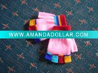 Wholesale Acrylic half fingure children glove