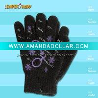 acrylic knitted glove