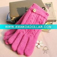 Wholesale knitted acrylic glove
